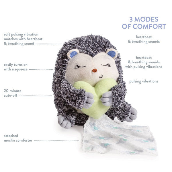 Infant Little Heartbeats Baby Comforter Breathing Soothing Sound & Vibration - Hedgehog cutebabyangels.co.uk