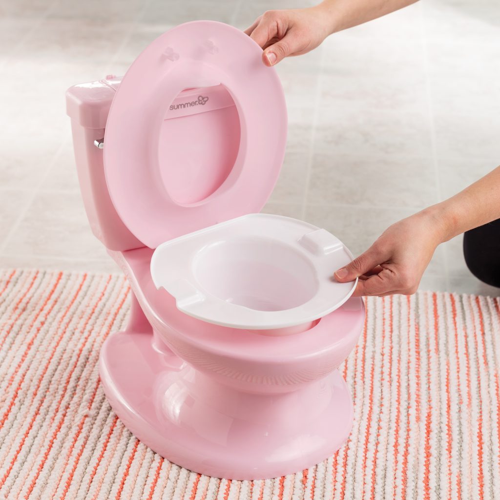 Summer Infant My Size Potty - Toddler Toilet Training Seat with Sound Flash Handle & Lid - Pink Girl cutebabyangels.co.uk