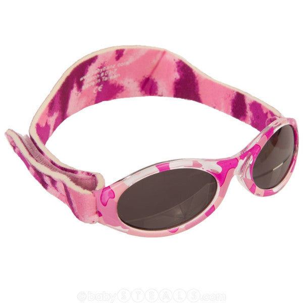 Kidz Banz Adventure Sunglasses Pink Camo 2-5 Years – Wraparound Design