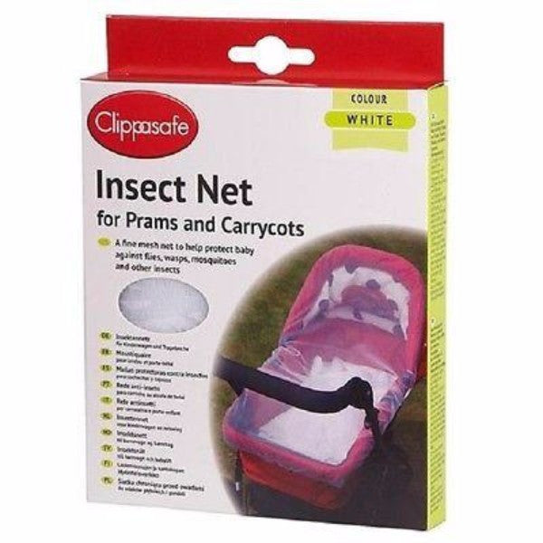 Clippasafe Pram & Carrycot Insect Net - Black or White - Cute Baby Angels Ltd