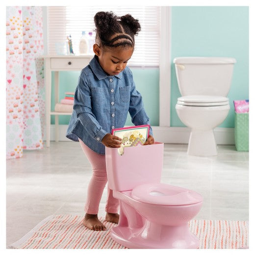 Summer Infant My Size Potty - Toddler Toilet Training Seat with Sound Flush Handle & Lid - Pink Girl