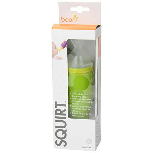 Boom Squirt Baby Feeding Spoon Food Dispensing - Green cutebabyangels.co.uk