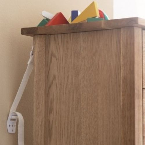 Clippasafe Anti-Tip Furniture Safety Straps White - Child Home Proofing cutebabyangels.co.uk
