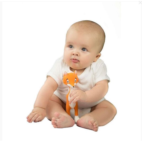 Ethan the Fox Baby Teething Toy – Teeth & Gum Massager cutebabyangels.co.uk