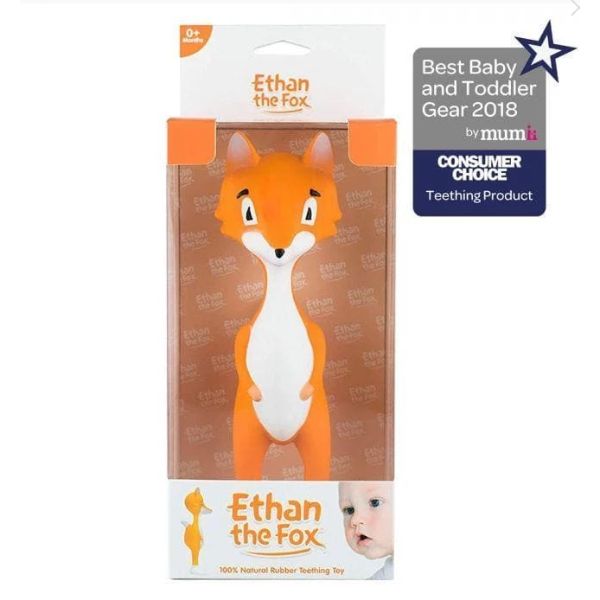 Ethan the Fox Baby Teething Toy – Teeth & Gum Massager cutebabyangels.co.uk