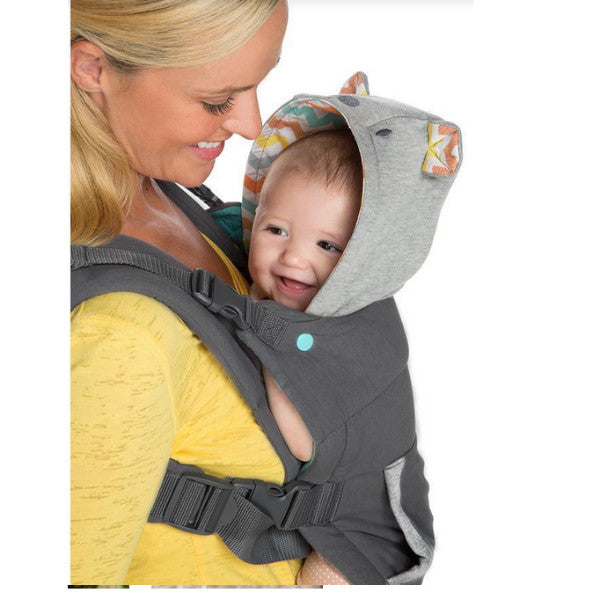 Infantino Cuddle Up Ergonomic Hoodie Baby Carrier Carrier - Grey cutebabyangels.co.uk