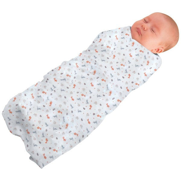 Breathable Baby Pocket Swaddle 2 Pack- Soft & Stretchy Wraps - Enchanted Forest  0-3 Months