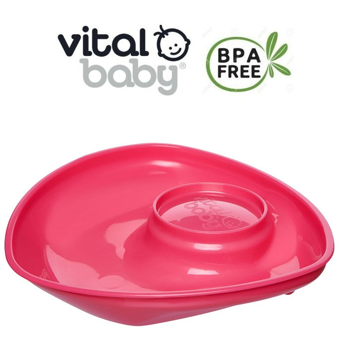 Vital Baby NOURISH Power Suction Plate Fizz - Pink or Blue cutebabyangels.co.uk