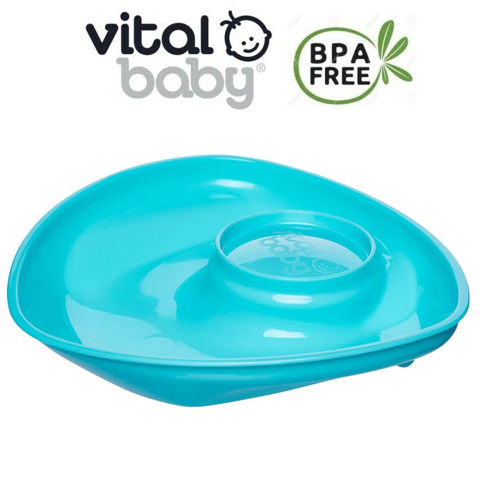 Vital Baby NOURISH Power Suction Plate Fizz - Pink or Blue cutebabyangels.co.uk