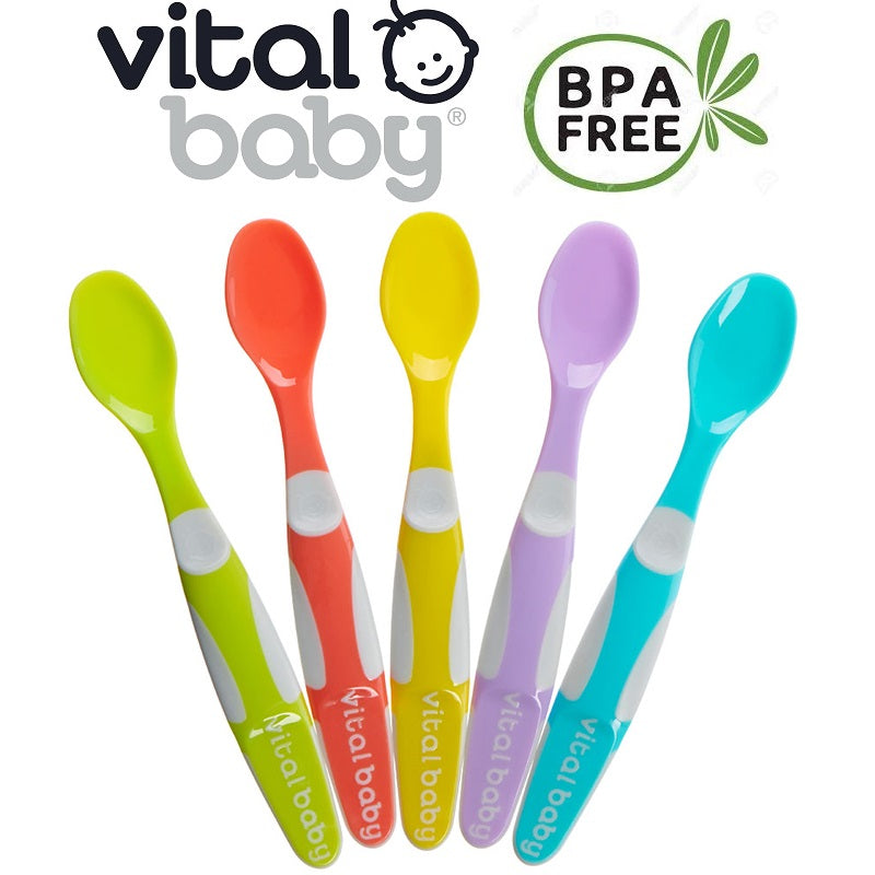 Vital Baby NOURISH Start Weaning Spoons 5Pk - cutebabyangels.co.uk