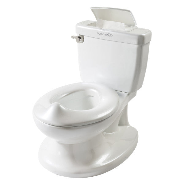 Summer Infant My Size Potty - Toddler Toilet Training Seat with Sound Flash Handle, Splash Back & Lid - White cutebabyangels.co.uk