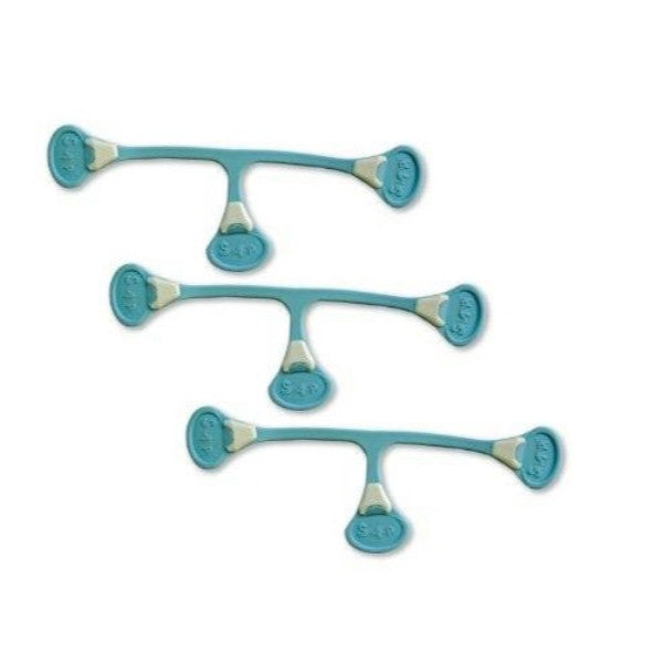 Nappy Nippas 3 Pack Baby Nappy Fasteners - Baby Blue