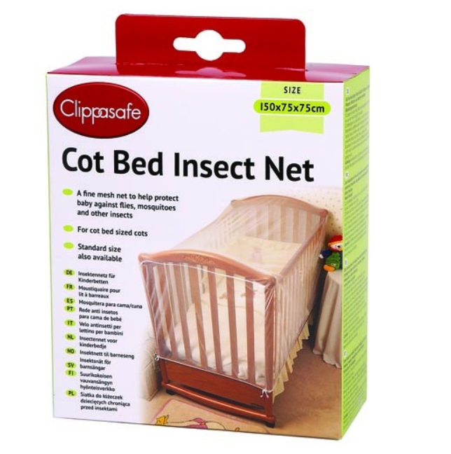 Clippasafe Insect Net - Fine Pre-Shaped White Mesh for Baby Cot Bed cutebabyangels.co.uk