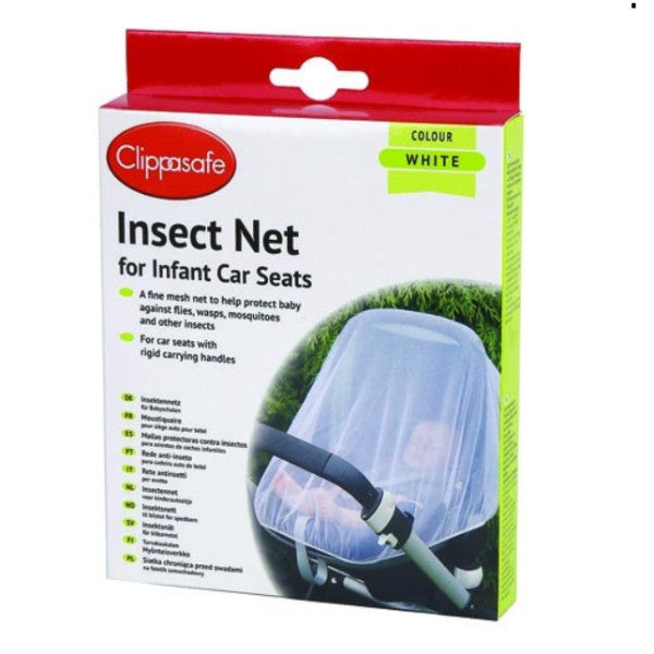 Clippasafe Insect Net for Infant Car Seats- White cutebabyangels.co.uk