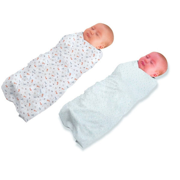 Breathable Baby Pocket Swaddle 2 Pack- Soft & Stretchy Wraps - Enchanted Forest  0-3 Months