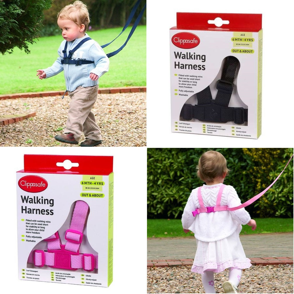 Clippasafe Baby & Toddler Walking Harness & Safety Reins - 6m to 4y cutebabyangels.co.uk free shipping