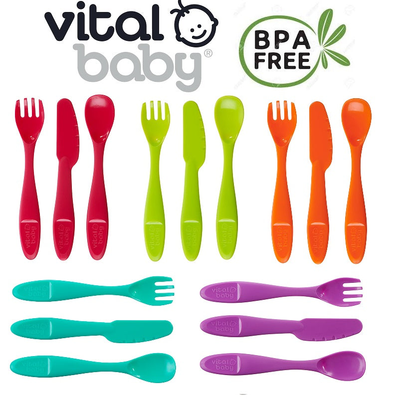 Vital Baby NOURISH Perfectly Simple Cutlery 15Pk cutebabyangels.co.uk