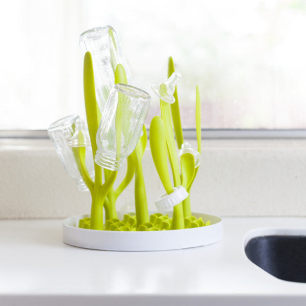 Boon Sprig Vertical Drying Rack – Green & White cutebabyangels.co.uk