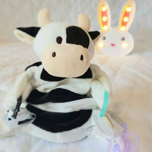 Sleepytot Cow Baby & Toddler Comforter Plush Toy - White & Black shop at cutebabyangels.co.uk Free Postage