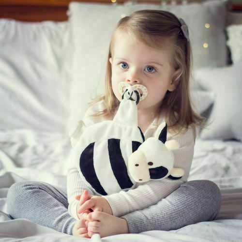 Sleepytot Cow Baby & Toddler Comforter Plush Toy - White & Black shop at cutebabyangels.co.uk Free Postage