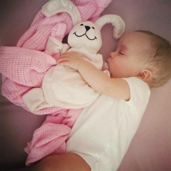 Sleepytot Bunny Baby Comforter Toy - smalll pink cutebabyangels.co.uk