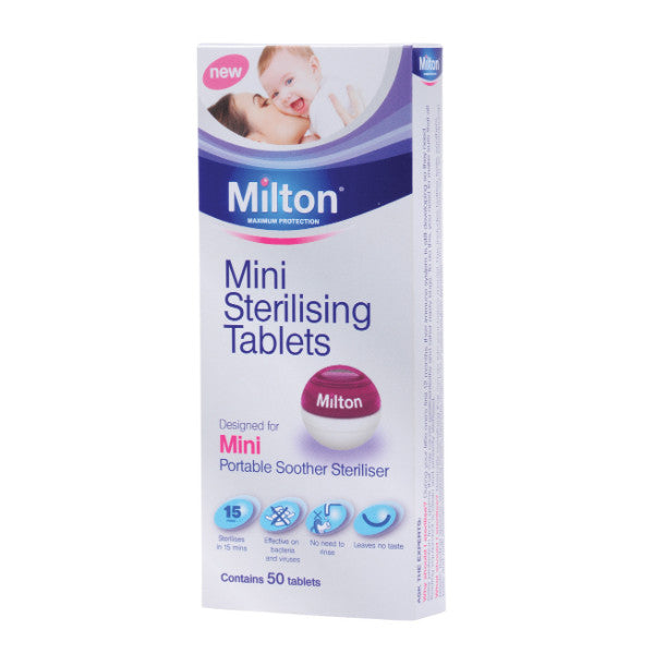 Buy Milton Mini Sterilising Tablet 50Pk - Suitable for Mini Soother Sanitiser  at cutebabyangels.co.uk